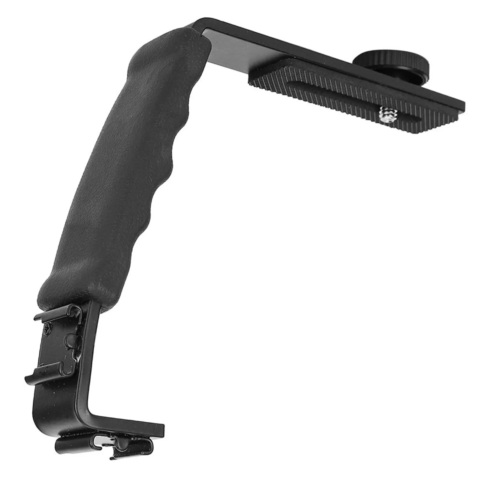 Camera Flash L Bracket Dual Hot Shoes Holder Mount Adapter Mount DV Microphone LED Light Dual Hot Shoe Flash Bracket thumbnail 5