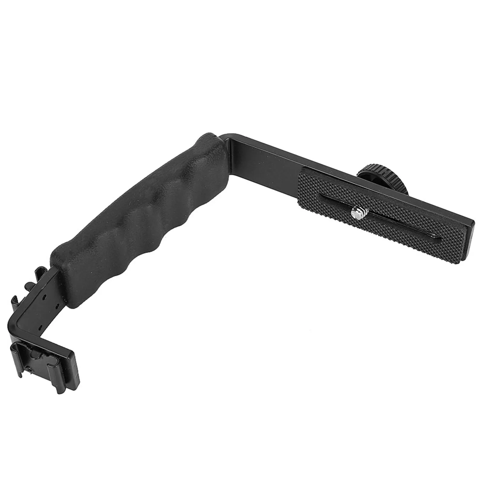 Camera Flash L Bracket Dual Hot Shoes Holder Mount Adapter Mount DV Microphone LED Light Dual Hot Shoe Flash Bracket thumbnail 3