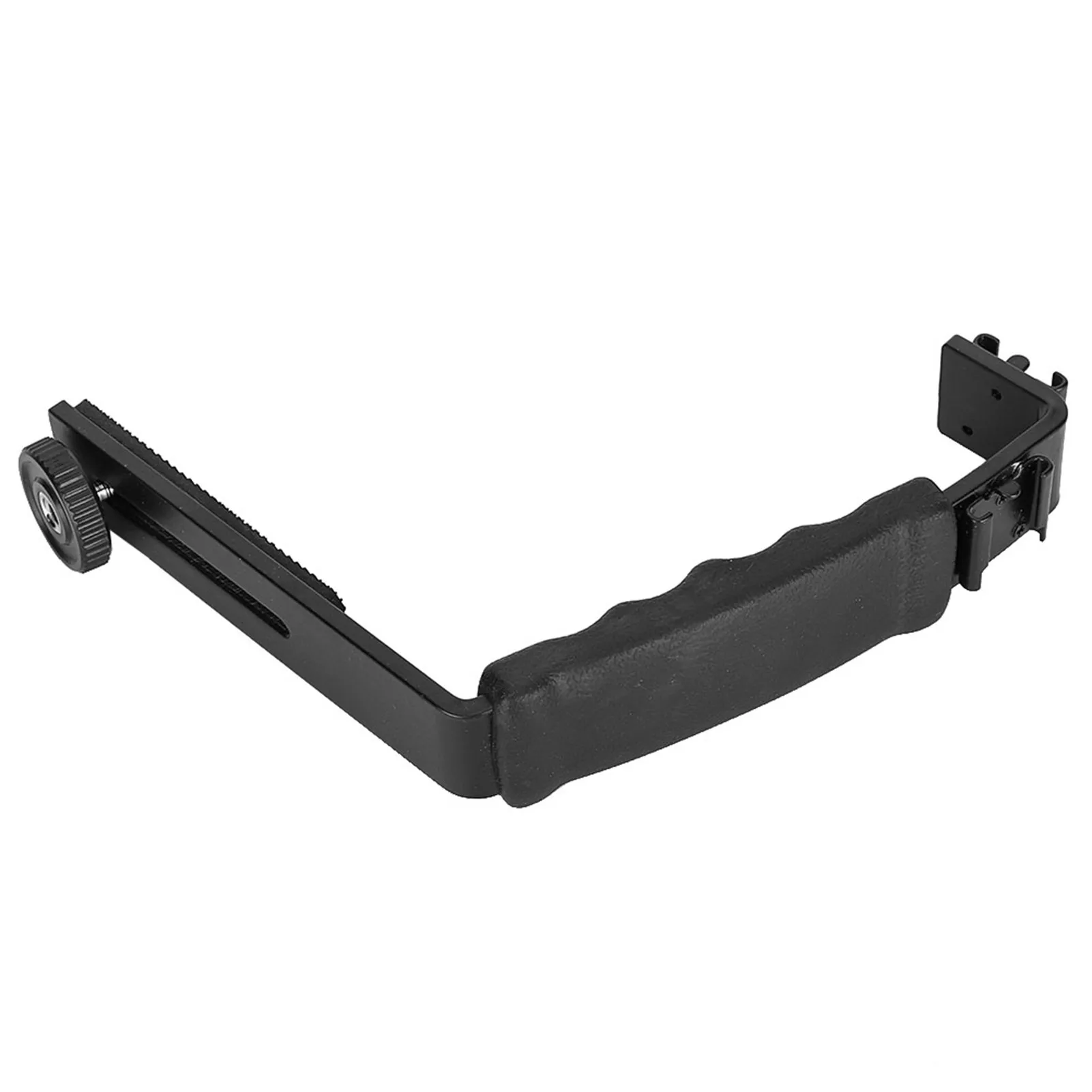Camera Flash L Bracket Dual Hot Shoes Holder Mount Adapter Mount DV Microphone LED Light Dual Hot Shoe Flash Bracket thumbnail 6