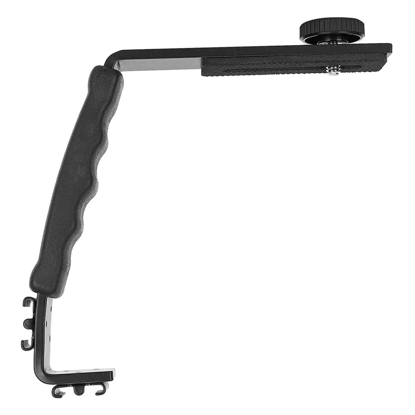 Camera Flash L Bracket Dual Hot Shoes Holder Mount Adapter Mount DV Microphone LED Light Dual Hot Shoe Flash Bracket thumbnail 2