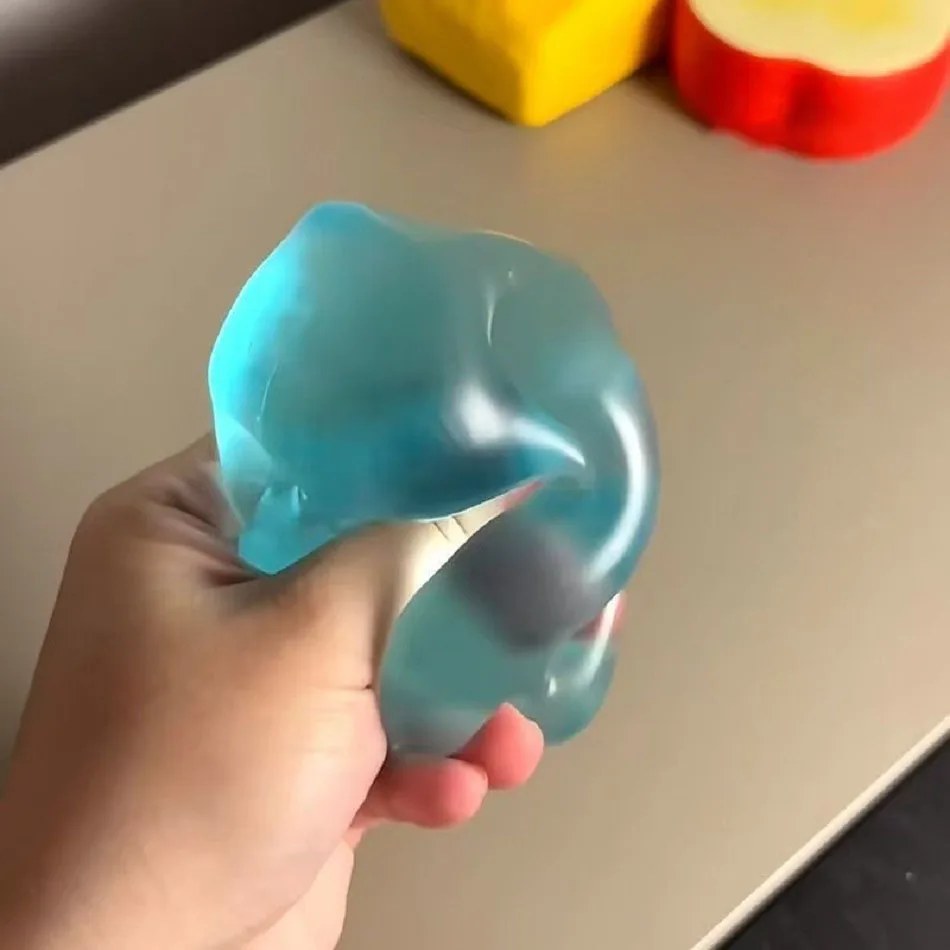 Squishy Green Apple Stress Ball Soft Fidget Sensory Toy for ADHD Autism Slow Rebound Squeeze Toy for Adults Kids Christmas Gift thumbnail 5