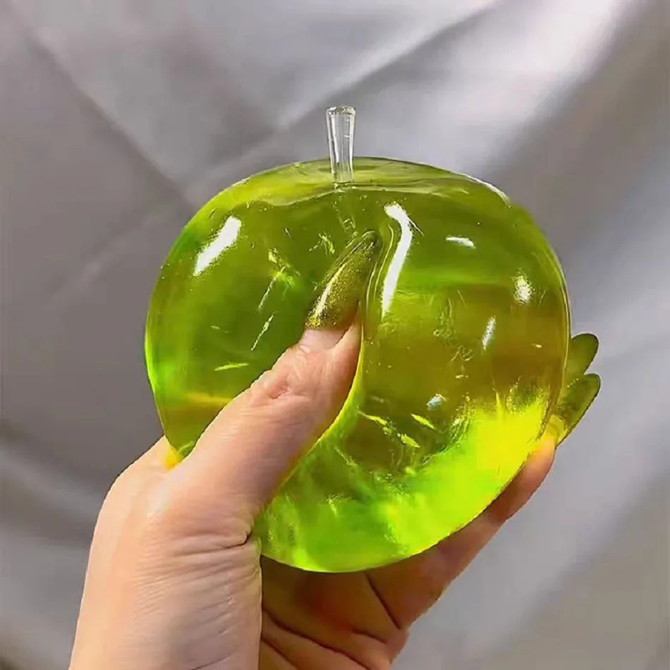 Squishy Green Apple Stress Ball Soft Fidget Sensory Toy for ADHD Autism Slow Rebound Squeeze Toy for Adults Kids Christmas Gift thumbnail 6