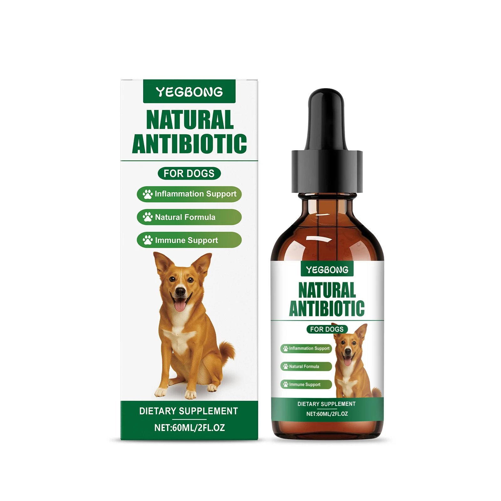 60ml Immune-Boosting Multivitamin Supplement for Dogs, Gentle Formula to Relieve Skin Discomfort, Daily Nutrition Supplement thumbnail 2