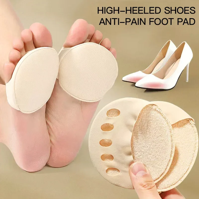 2/8pcs Fabric Forefoot Pads Women High Heels Insert Metatarsal Foot Pads for Pain Relief Half Insoles for Shoes Woman Toe Socks thumbnail 2