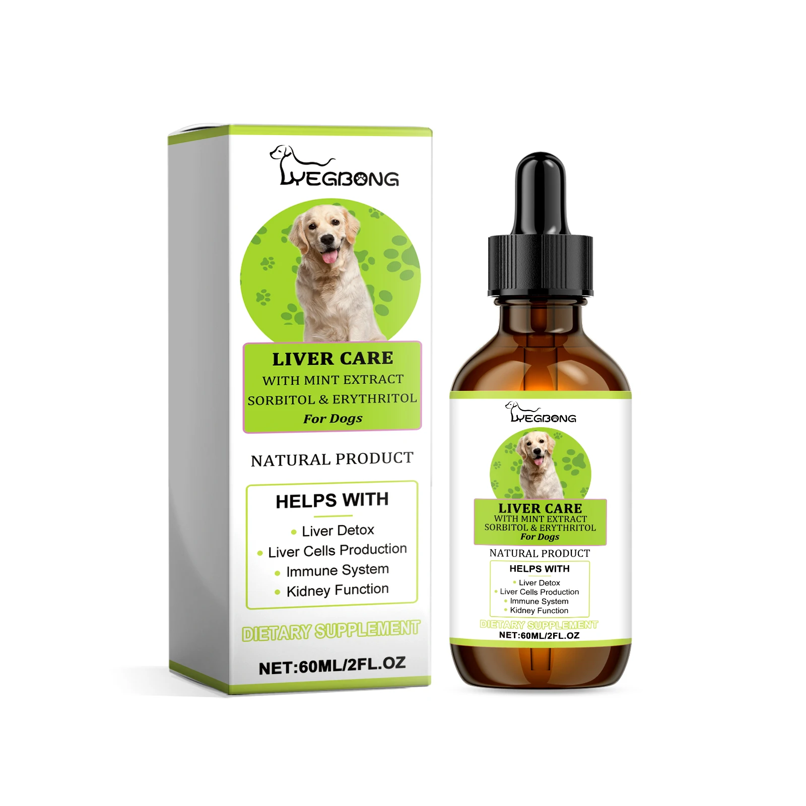 60ml Liver Cell Metabolism Enhancing Care Drops Dogs Boost Nutrition Revitalize Your Dog's Energy Comprehensive Supplement thumbnail 2