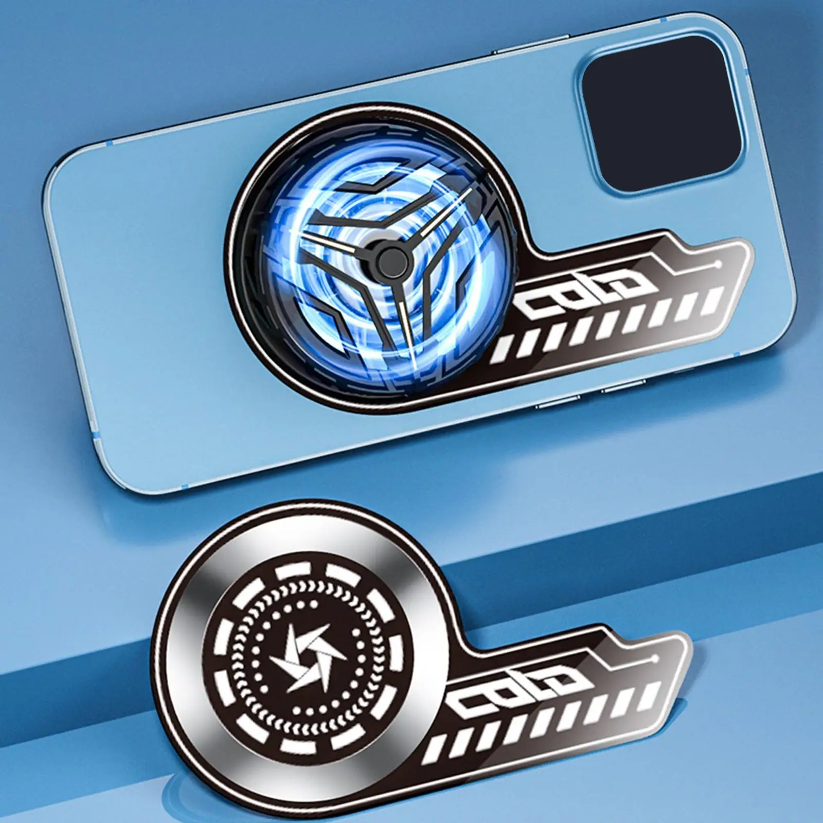 Portable Phone Cooler Pad Heatsink Sticker Holder Mini Magnetic Cellphone Radiator for Tablet Watching Videos Cooling Gaming