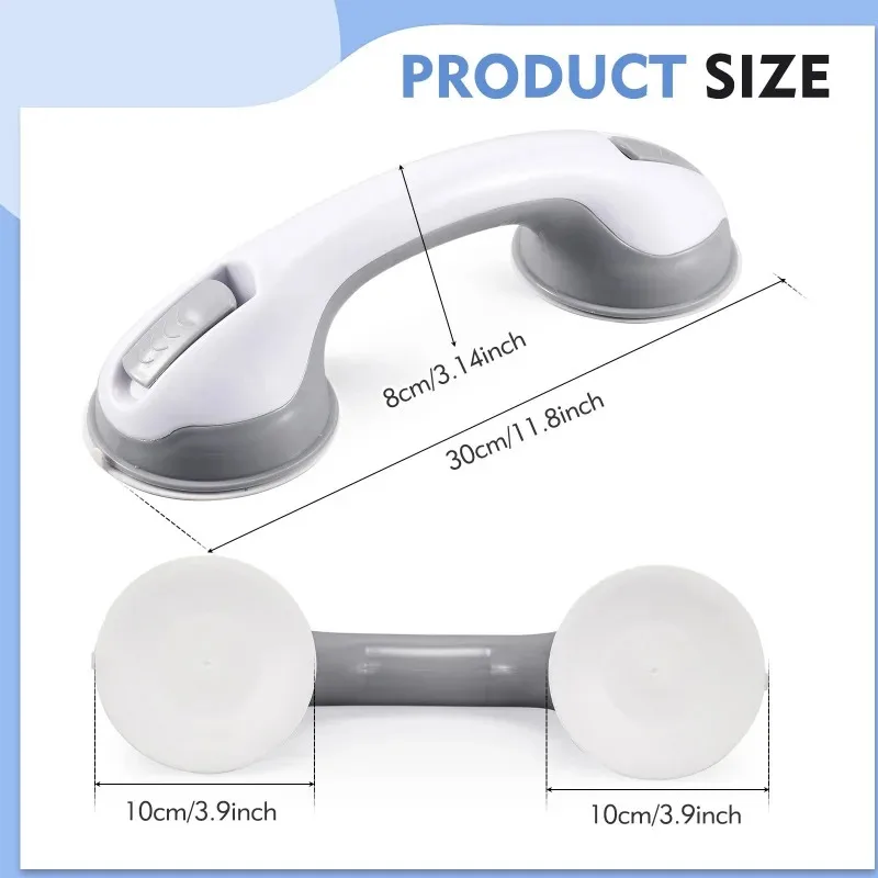 Vacuum Suction Cup Shower Grab Bars Toilet Non-slip Support Handles Bathroom Safety Grab Rod Handle Elderly Child Handrail thumbnail 4