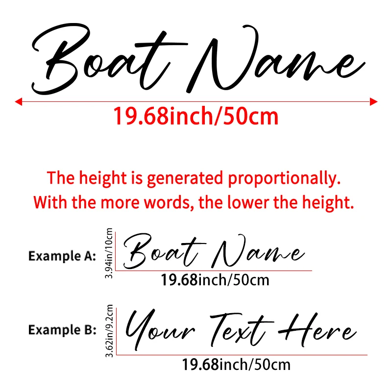 2PCS Custom Boat Stickers Waterproof for Personalized Yacht Motorboats Kayaks Car Truck Self-adhesive Modified Vinyl Decals thumbnail 2