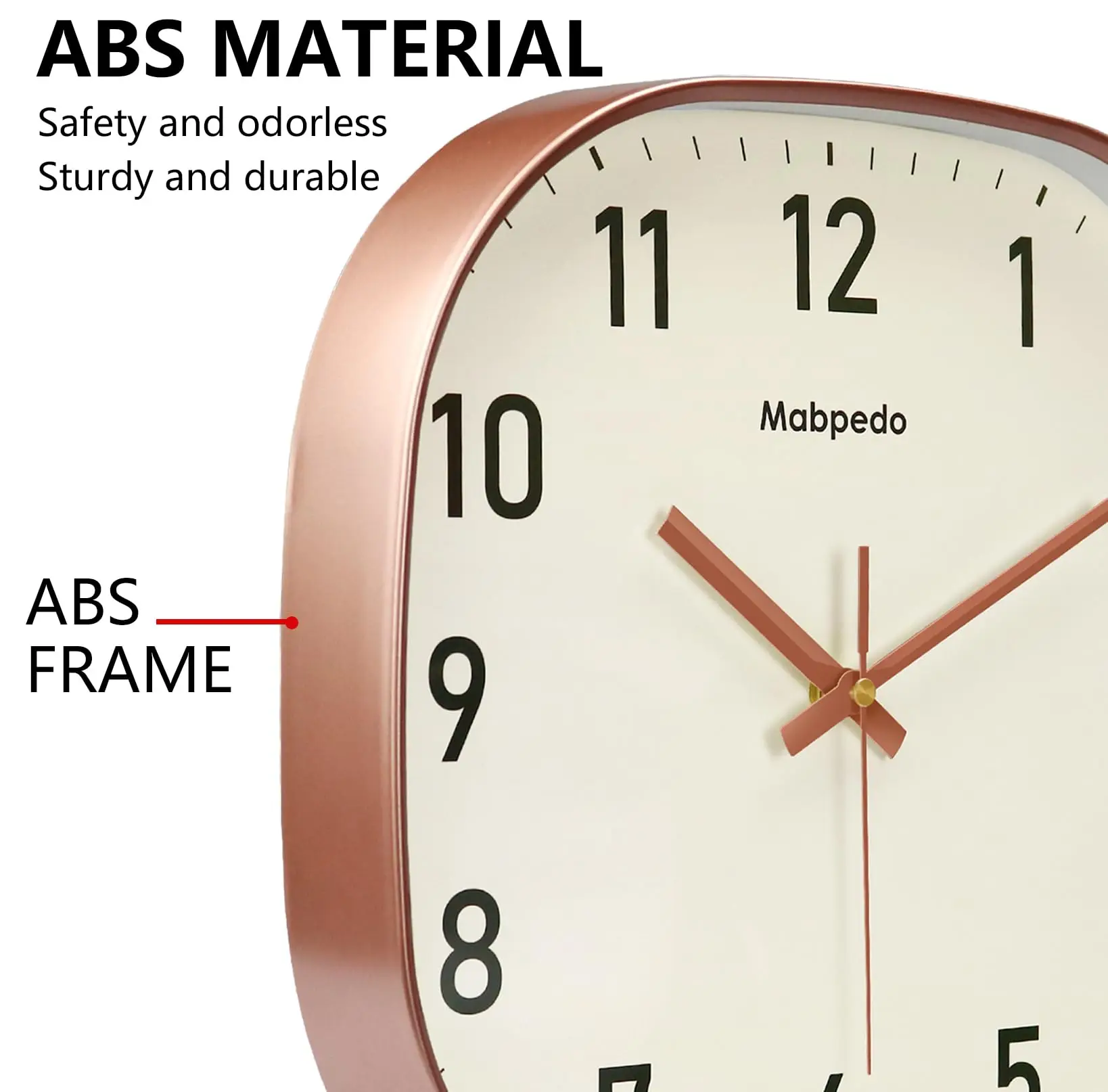 Square Quartz Wall Clock Elegant Beige Dial Clear Black Digital Modern Home Office Decoration Simple Style Precise Timing Clock thumbnail 4