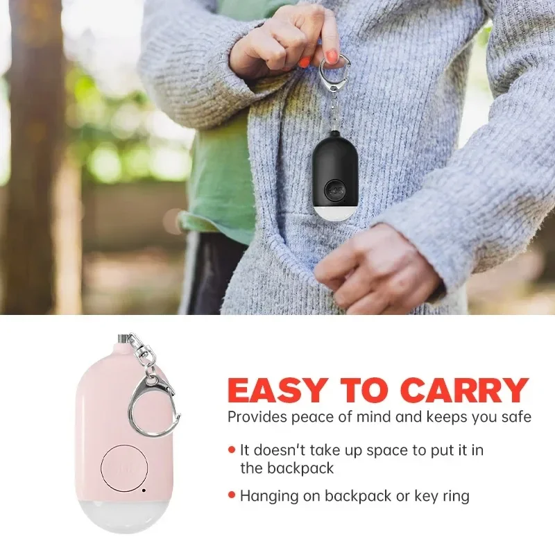 Kids Elderly Women Emergency SOS Personal Alarm 130dB Loud Self-Defense Safety Keychain, Panic Button or Pull Pin Alert Device thumbnail 3