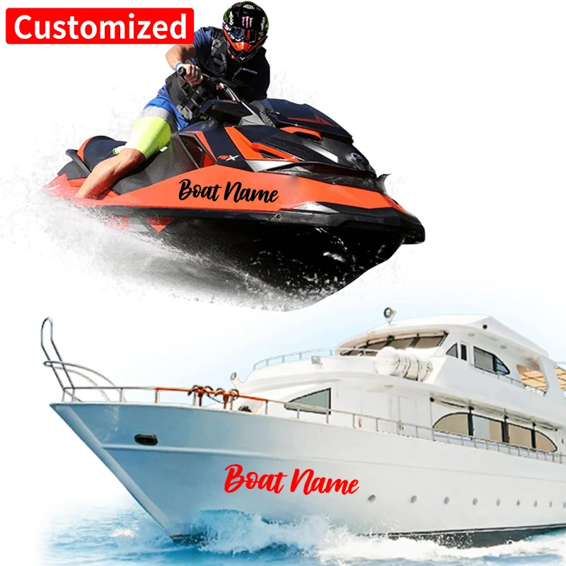 1PC Custom Boat Stickers Waterproof for Personalized Yacht Motorboats Kayaks Car Truck Self-adhesive Modified Vinyl Decals thumbnail 6