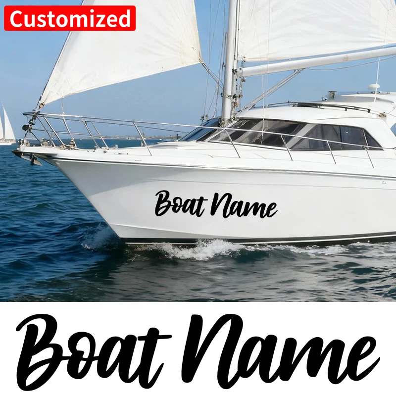 1PC Custom Boat Stickers Waterproof for Personalized Yacht Motorboats Kayaks Car Truck Self-adhesive Modified Vinyl Decals thumbnail 5