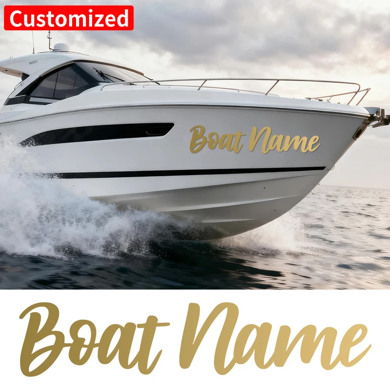 1PC Custom Boat Stickers Waterproof for Personalized Yacht Motorboats Kayaks Car Truck Self-adhesive Modified Vinyl Decals thumbnail 3