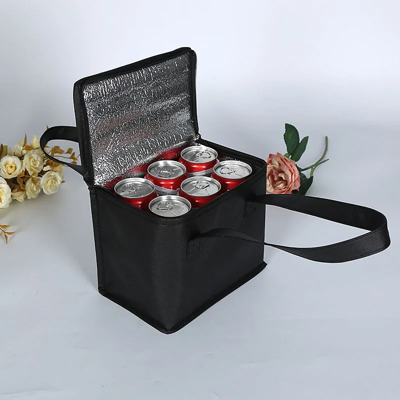 Portable Lunch Cooler Bag Folding Insulation Waterproof Camping Picnic Ice Pack Food Thermal Bag Drink Carrier Food Delivery Bag thumbnail 4