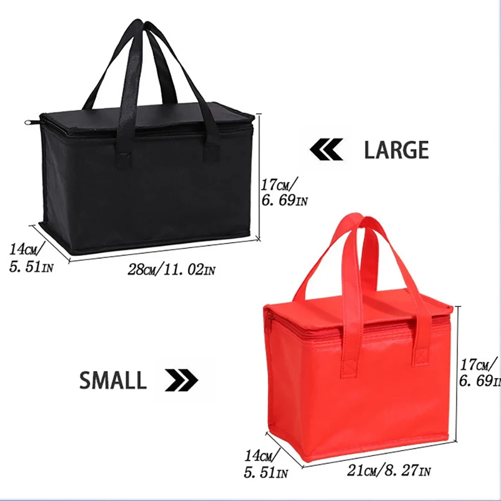 Portable Lunch Cooler Bag Folding Insulation Waterproof Camping Picnic Ice Pack Food Thermal Bag Drink Carrier Food Delivery Bag thumbnail 5
