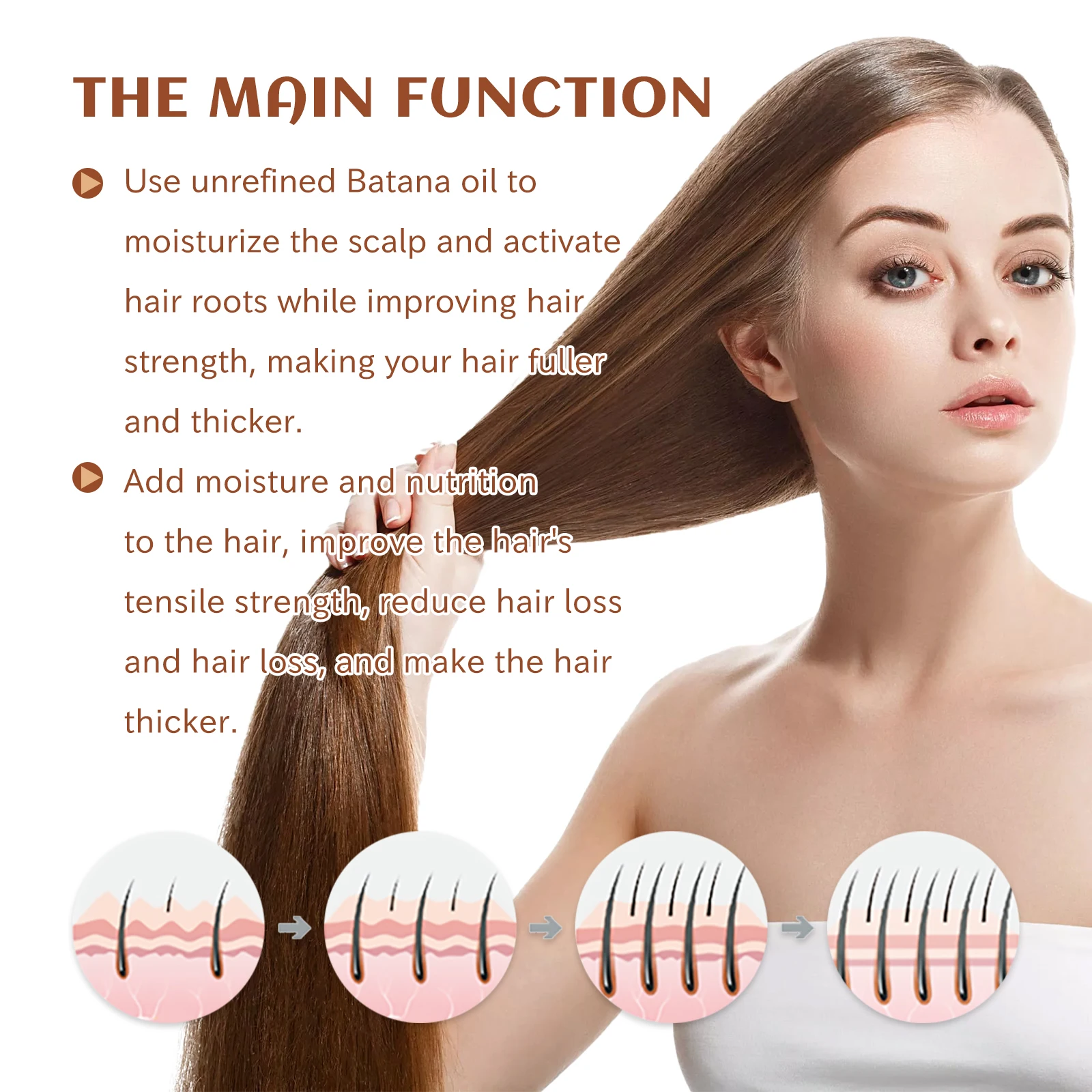 Batana Oil Hair Conditioner For Dry Frizzy Hair Nourishing Smoothing Conditioner Adds Shine Moisturizes Scalp Repairs Damaged thumbnail 3