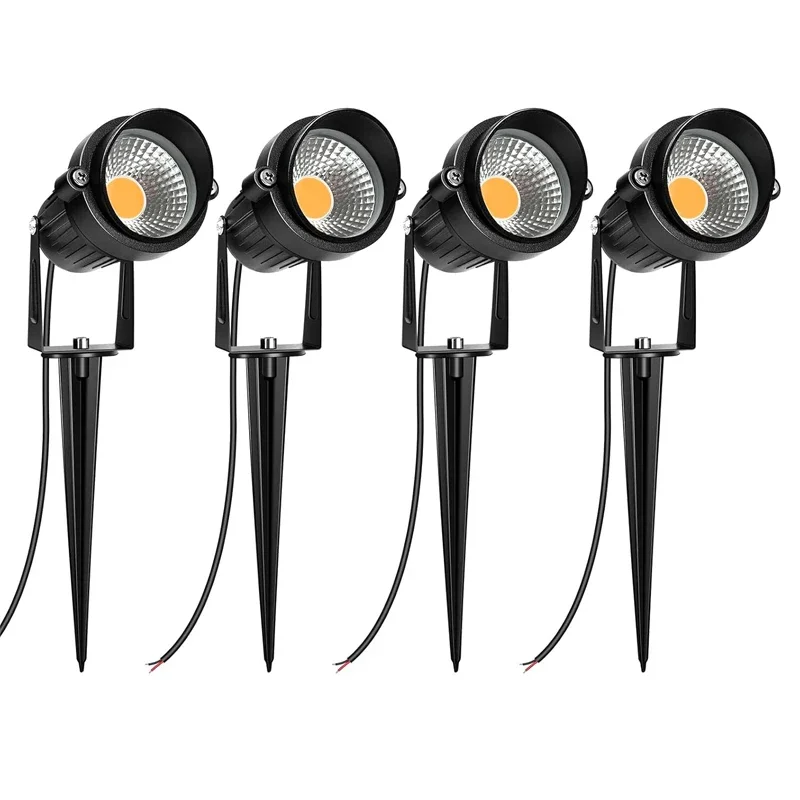 LED Waterproof Outdoor Garden Lawn Lights Spike Bulb 5W/10W/15W Tuinverlichting 220V 110V 12V - Adjustable Solar Powered Garden thumbnail 2