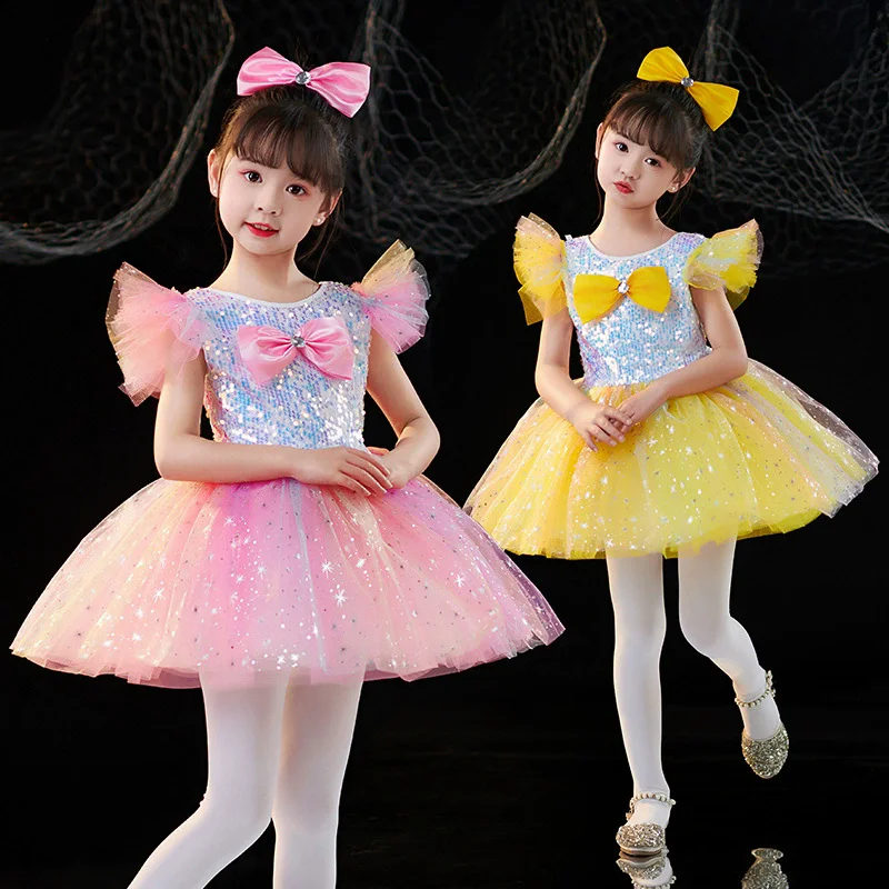 Summer Stage Party Girls Dresses Ballet Leotards Dance Costumes Ballerine Kids Clothing Princess Outfit Girl Dress Tutu Vestidos thumbnail 4