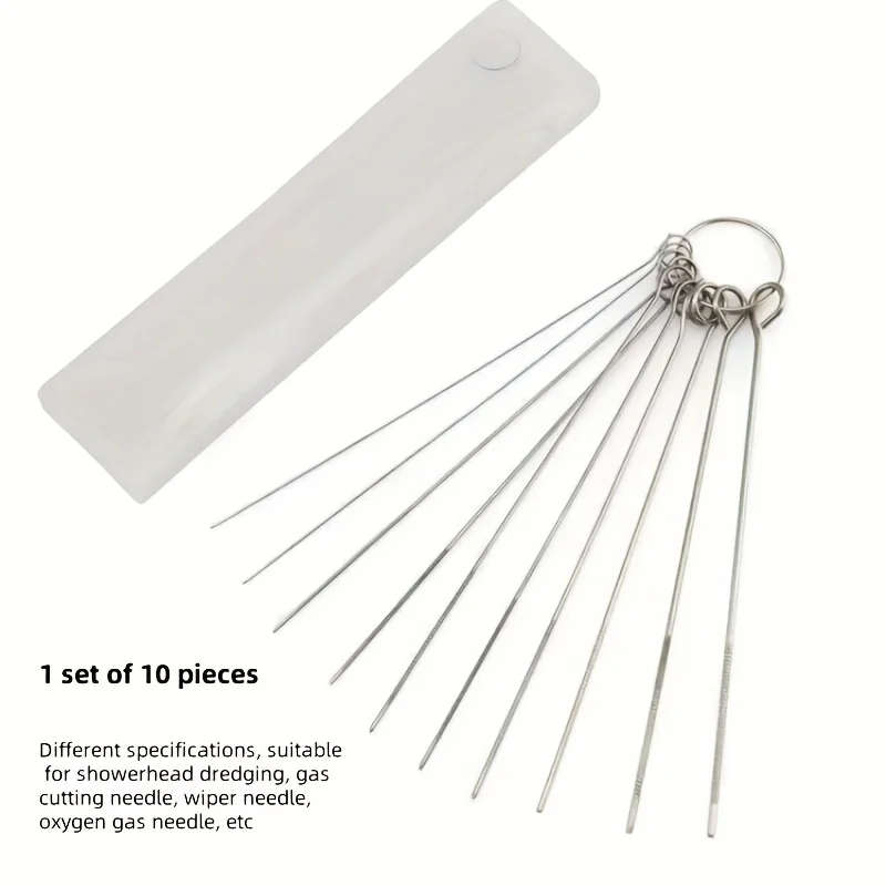 A box of 10 stainless steel shower head cleaners, suitable for cleaning shower heads thumbnail 2