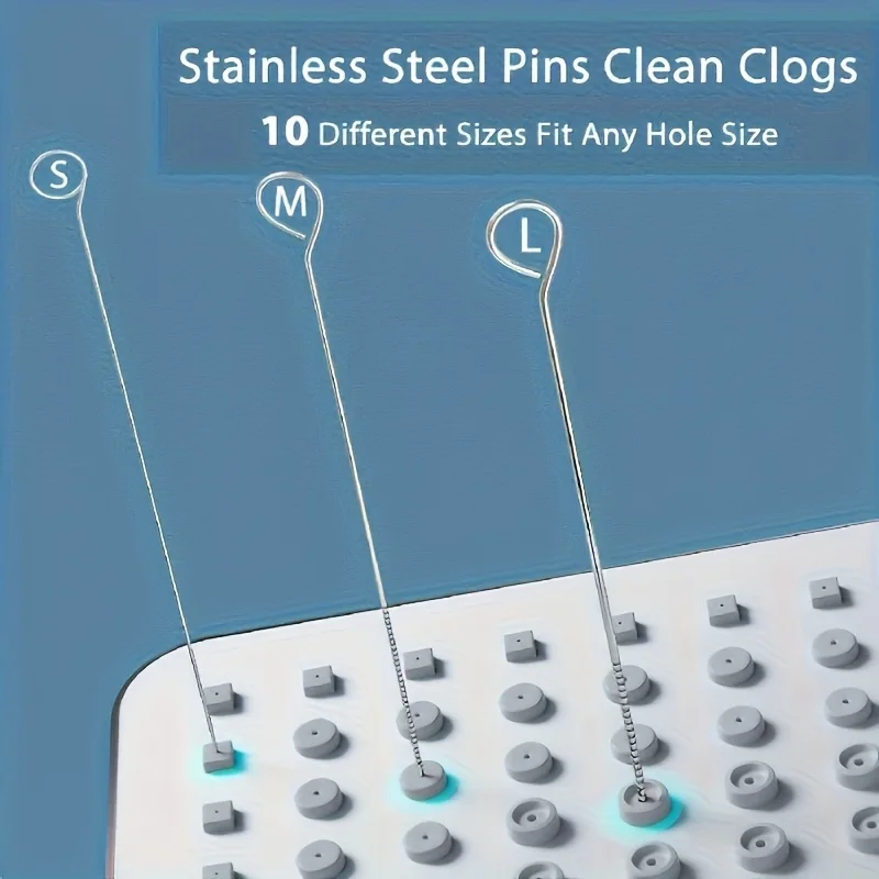 A box of 10 stainless steel shower head cleaners, suitable for cleaning shower heads thumbnail 5