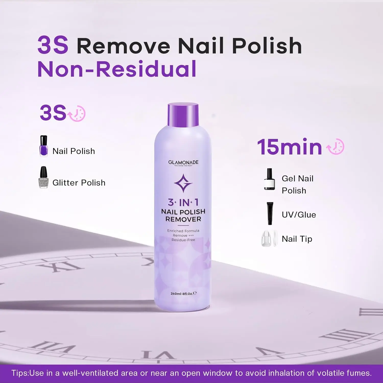 Professional Soak off Gel Nail Polish Remover Enriched with Natural Grape Seed Oil  for Gel Acrylic Nail Glue Dip Powder thumbnail 4