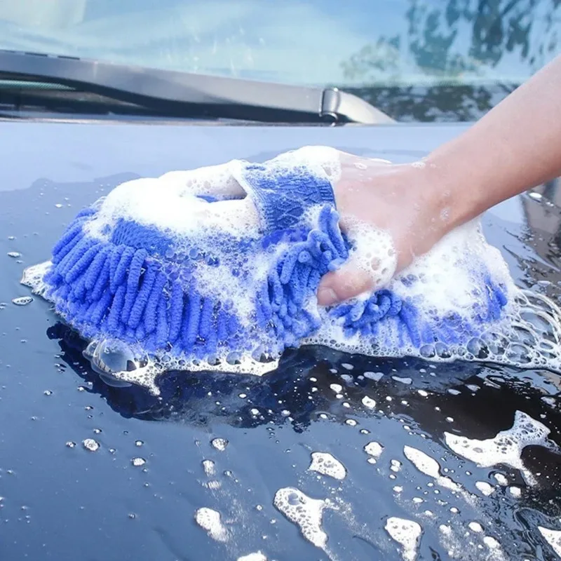 1x Microfiber Chenille Car Wash Sponge and Scrubbing Pad - Scratch-Free Cleaning Tool for Auto Detailing thumbnail 5