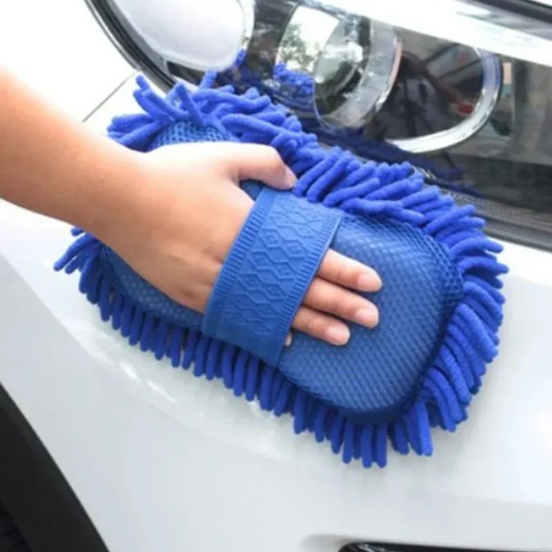 1x Microfiber Chenille Car Wash Sponge and Scrubbing Pad - Scratch-Free Cleaning Tool for Auto Detailing thumbnail 6