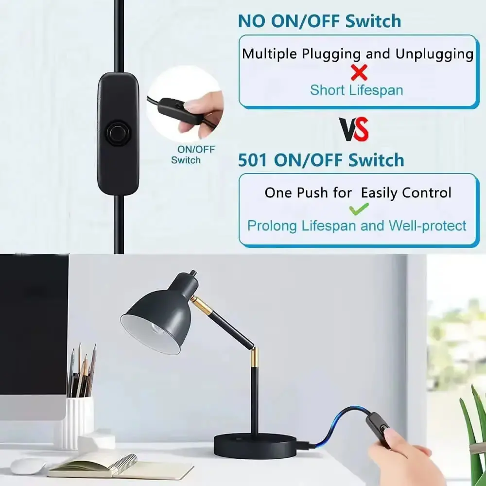 USB 1 in 2 Extension Cable with On/Off Switch USB Male to Female Hub Splitter Charing Cord for LED Lamp/Fan/LED Strips etc thumbnail 4