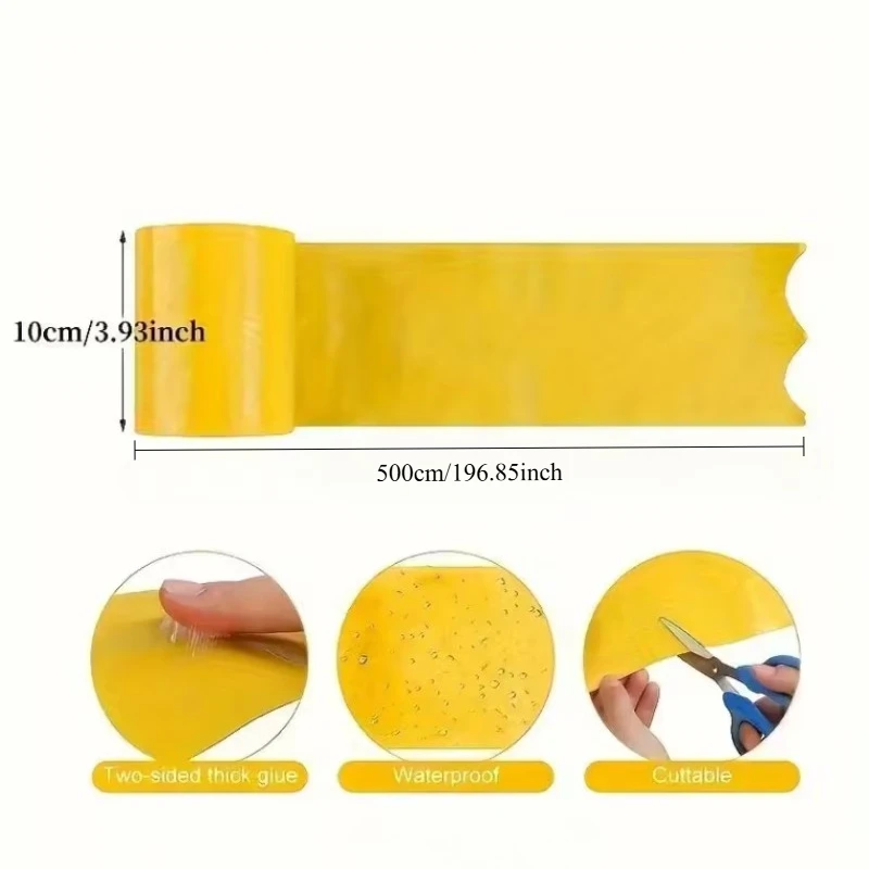 5/10M Yellow Double-sided Insect Proof Tape Outdoor Insect Trap Garden Pest Control Prevent Aphids Ants Moths Climbing thumbnail 3