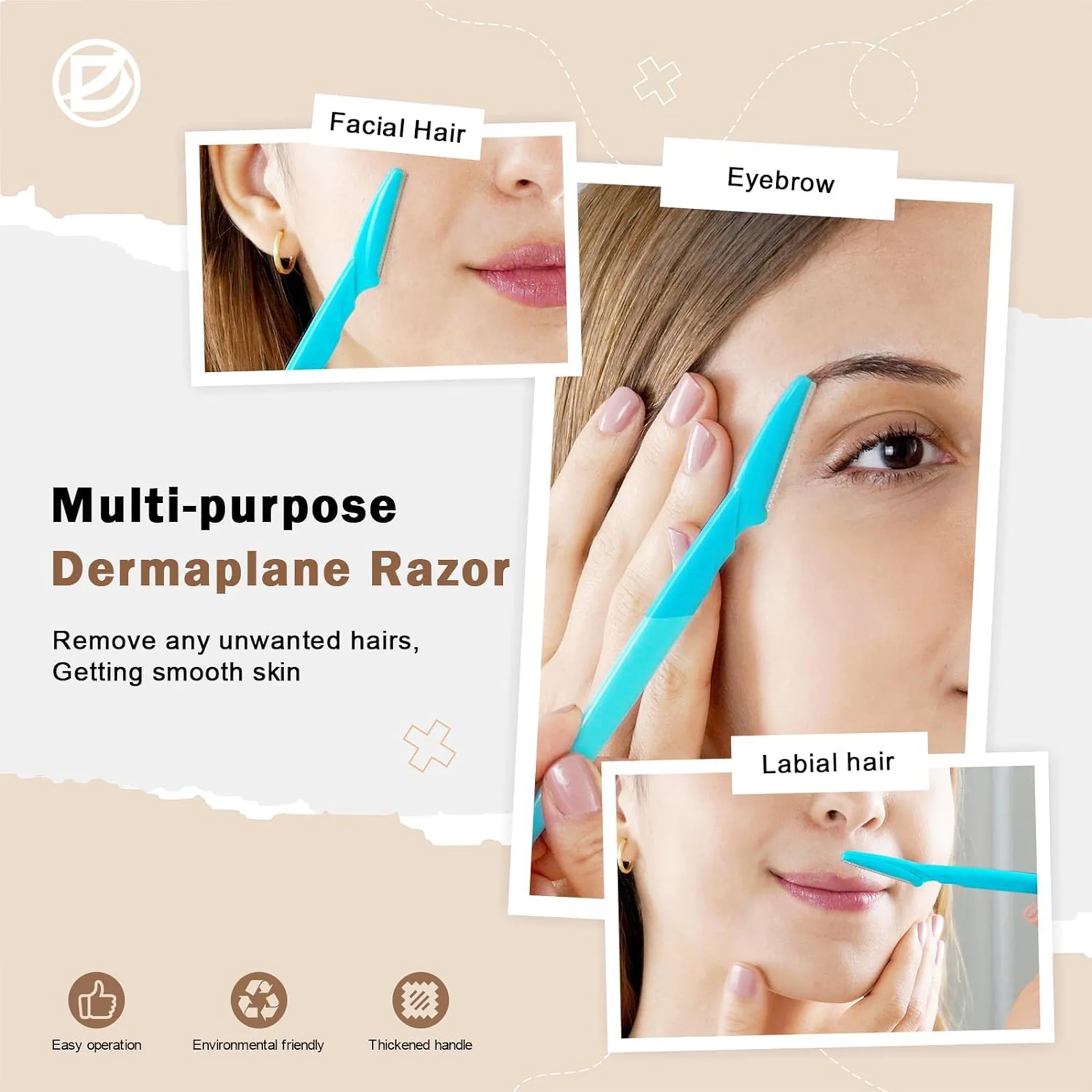 5/10/30/40pcs Eyebrow Razors Kit Facial Eye Brow Trimmer Multifunction Facial Hair Removal Tool with Container Safety Beauty thumbnail 3