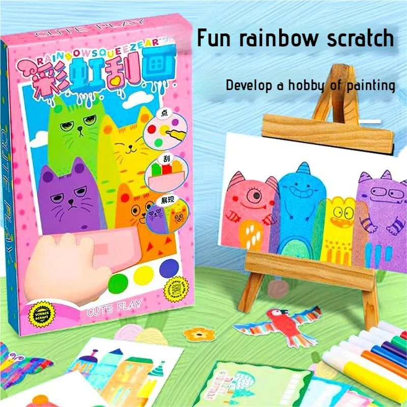 Scratch Art for Kids, Rainbow Scratch Paper Crafts - DIY Drawing Toys to Develop Creativity and Fine Motor Skills, Perfect Gift thumbnail 6