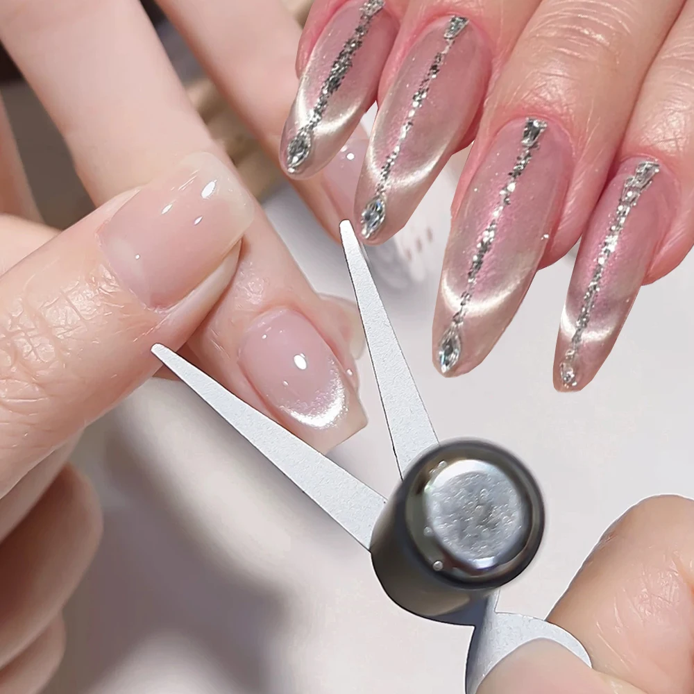 3D New Shrimp-line Cat-eye Nail Art Magnet Big Y-shaped Reverse French Cat's Eye Design Nail Magnetic Tool Gel Polish Magnet Rod thumbnail 2