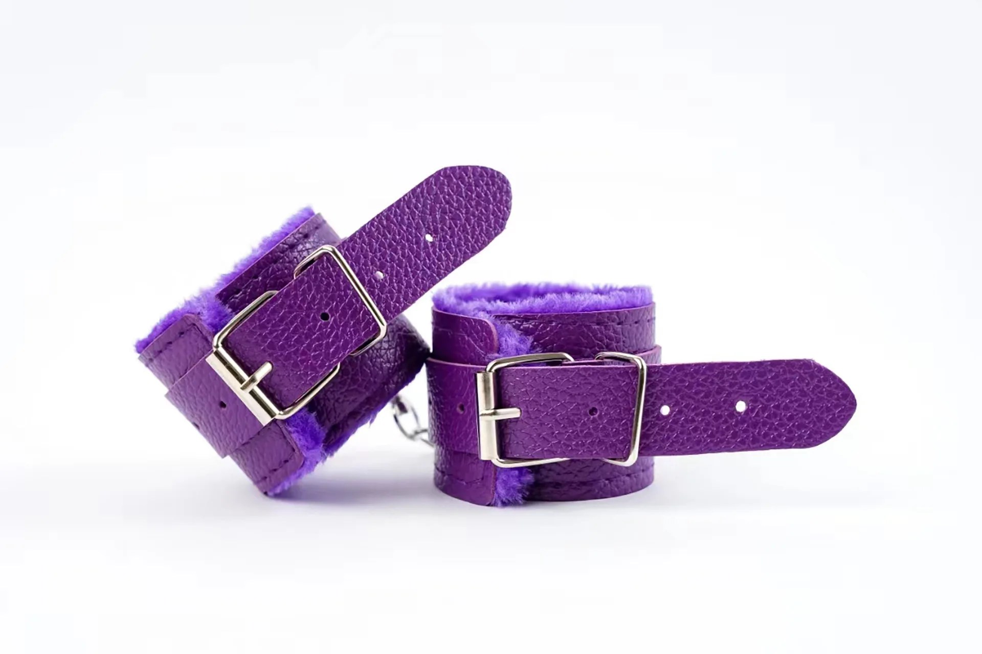 BDSM Play Sex Handcuffs Restraint Bondage Gear SM Slave Erotic Ankle Handcuffs Long Flush Handcuff Detachable Chain Clasp 18+ thumbnail 2