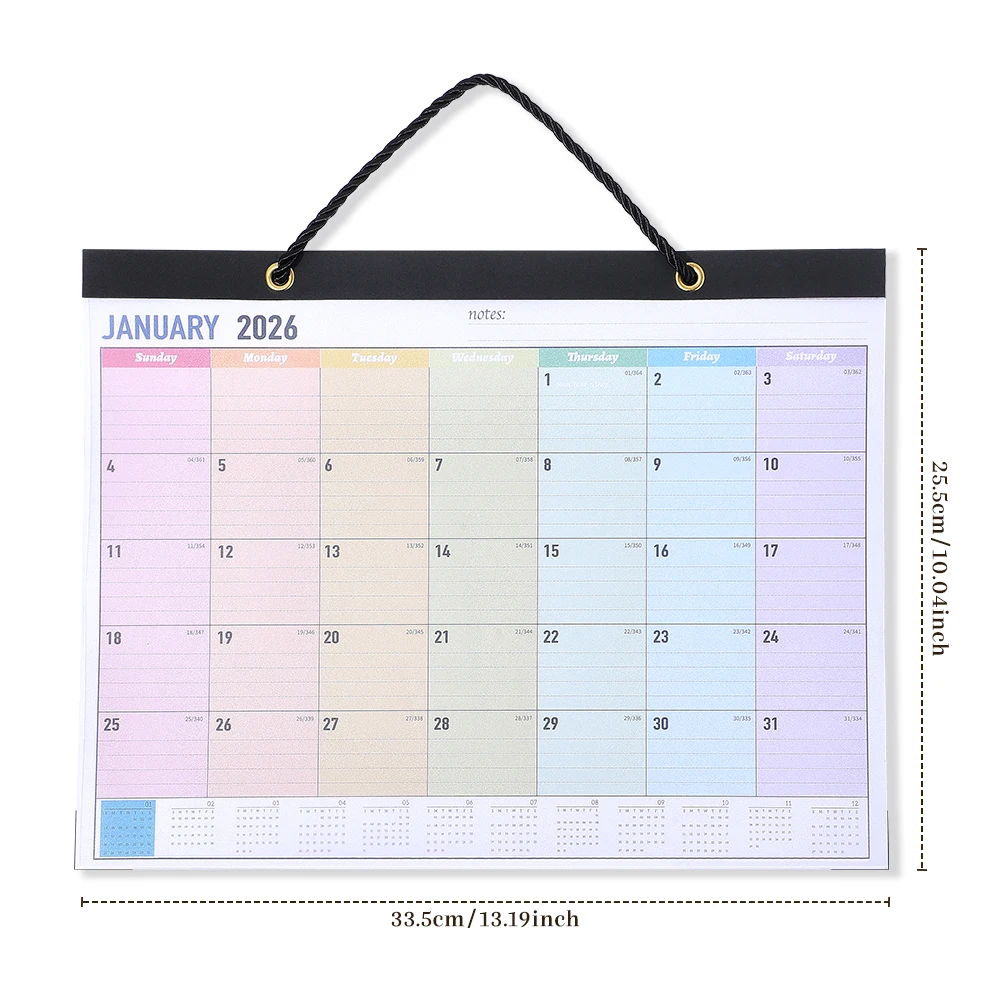 2026 Monthly Wall Calendar 12-Month Large Format Planner With Waterproof Transparent Cover For Home School Office (Jan-Dec 2026) thumbnail 6