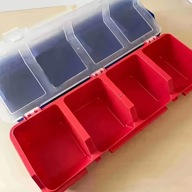1Pc/2Pcs Multi-Compartment Organizer Box For Screws & Small Parts - Durable Plastic Hardware And Jewelry Storage Case thumbnail 5