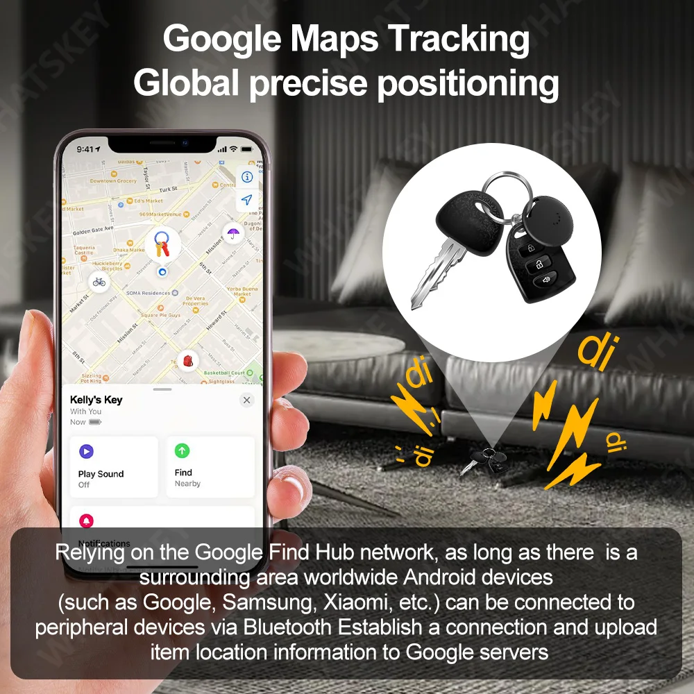 Android Google Find My Smart Gps Tracker Location Portable GPS Tracker Android Anti-Lost Alarm GPS Location Tracker Location Tag thumbnail 4