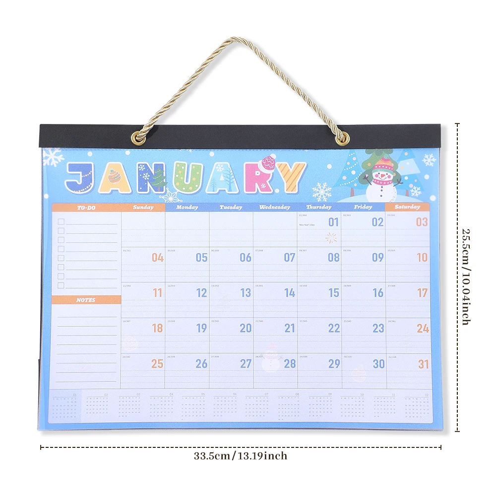 2026 Festival Wall Calendar Waterproof Cover & Thick Paper Monthly Planner For Office Home School Organization (Jan-Dec 2026) thumbnail 6
