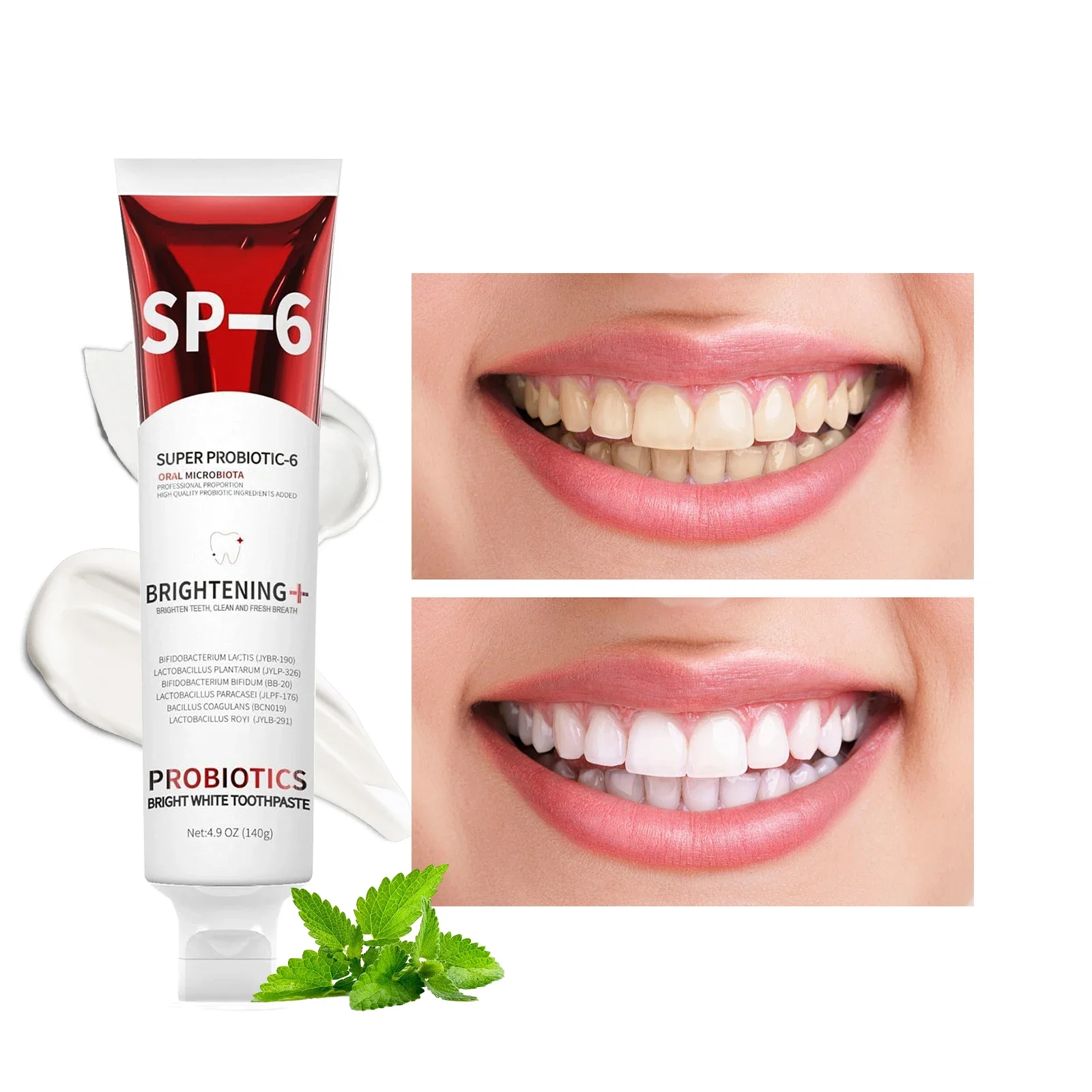 140g SP-6 Probiotic Toothpaste Whitening Tooth Remove Plaque Prevent Dental Caries Oral Hygiene Clean Fresh Breath Gum Oral Care thumbnail 2