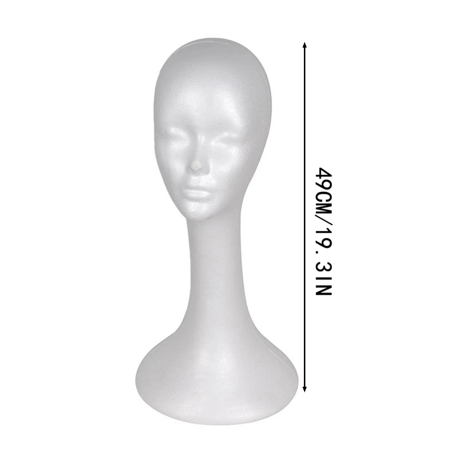 Foam Wig Head Stand Lightweight Wig Head Foam Wig Stand for Display Hair Hats Hairpieces Mask Salon thumbnail 5