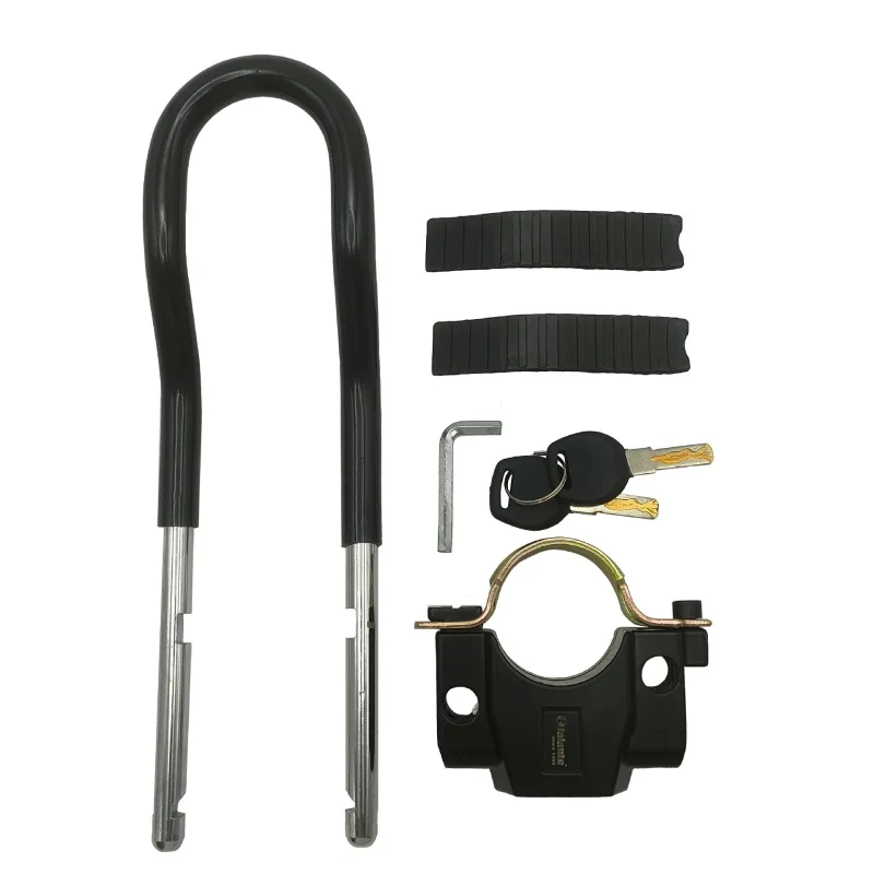 Falante aluminum alloy motorcycle safety anti-theft front fork lock, men's front shock absorber fixed motorcycle locK  2 colors thumbnail 6