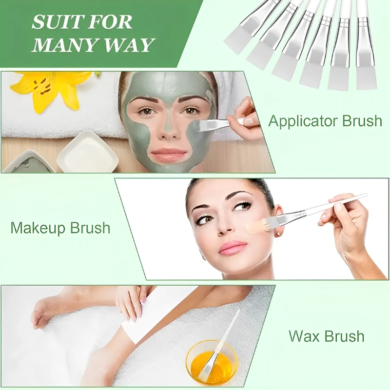 Facial Mask Brushes Soft bristle Transparent Crystal Rod Face Applicator Brush DIY Skincare Salon Spa Makeup Tools thumbnail 2