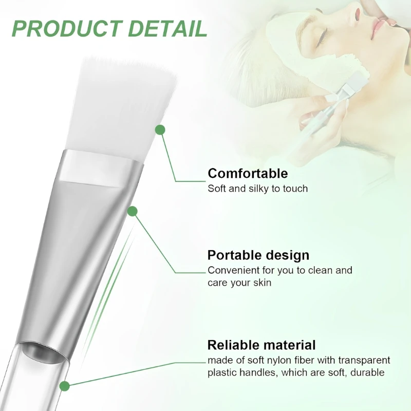 Facial Mask Brushes Soft bristle Transparent Crystal Rod Face Applicator Brush DIY Skincare Salon Spa Makeup Tools thumbnail 5