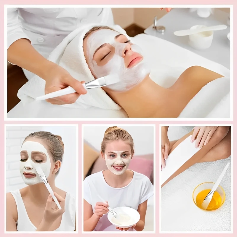 Facial Mask Brushes Soft bristle Transparent Crystal Rod Face Applicator Brush DIY Skincare Salon Spa Makeup Tools thumbnail 3