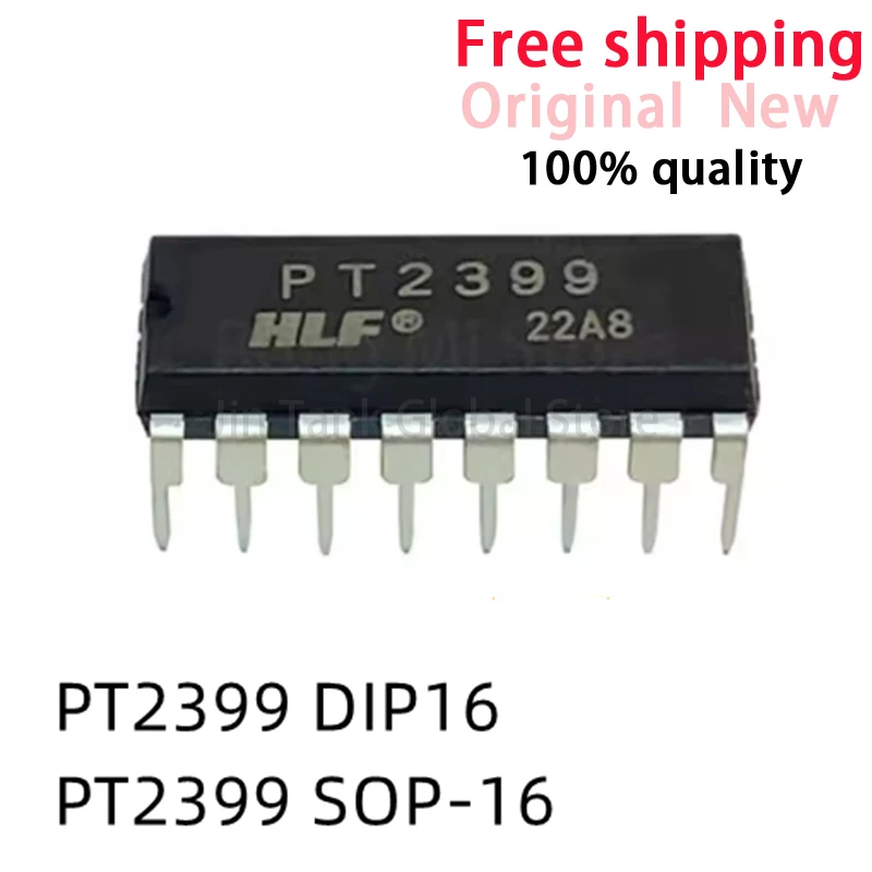 20Pcs New PT2399 DIP16 PT2399 SOP-16 Audio Digital Reverberation Circuit Chip IC Stock Wholesale
