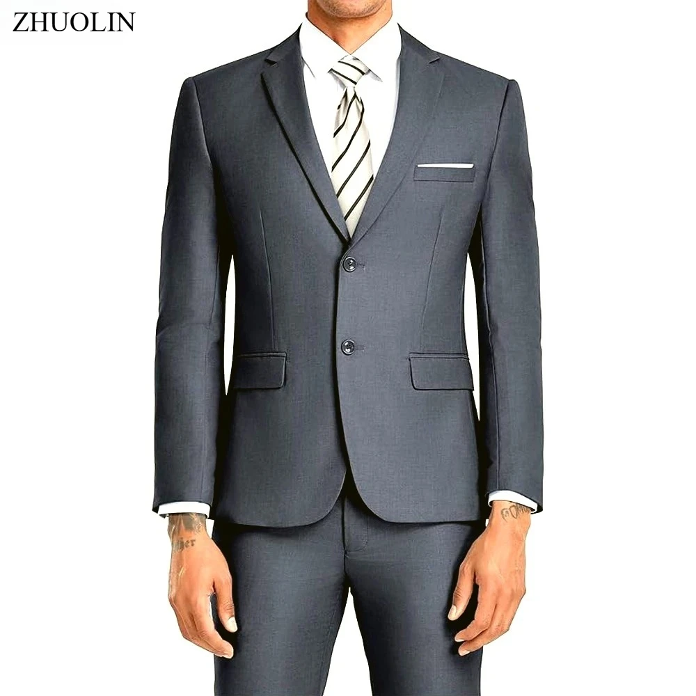 Men Suits Sets 2 Pieces Jackets Pants High Quality For Wedding Elegant Vest Stretch Blazers Tailored Formal Full 2025 Costume thumbnail 2