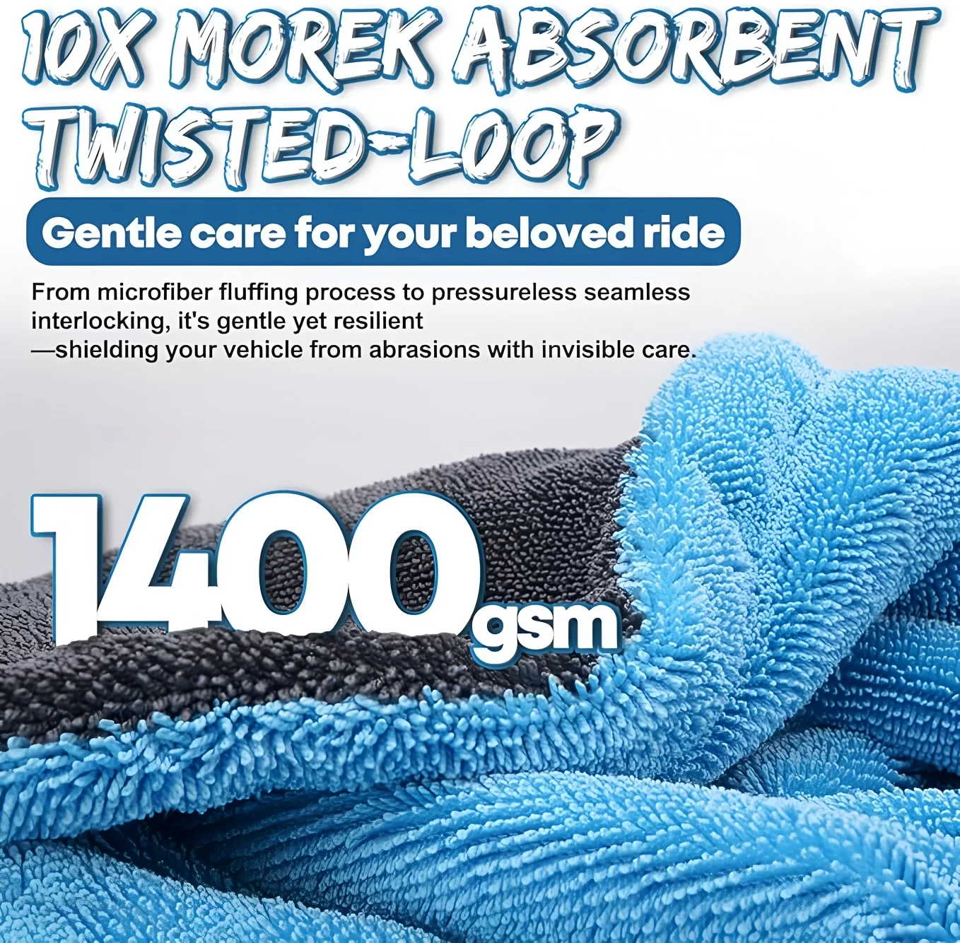 Microfiber Car Wash Towel Large Car Quick Drying Cloth Super Absorbent Car Window Cleaning Towel Thicken Car Detailing Rags thumbnail 2