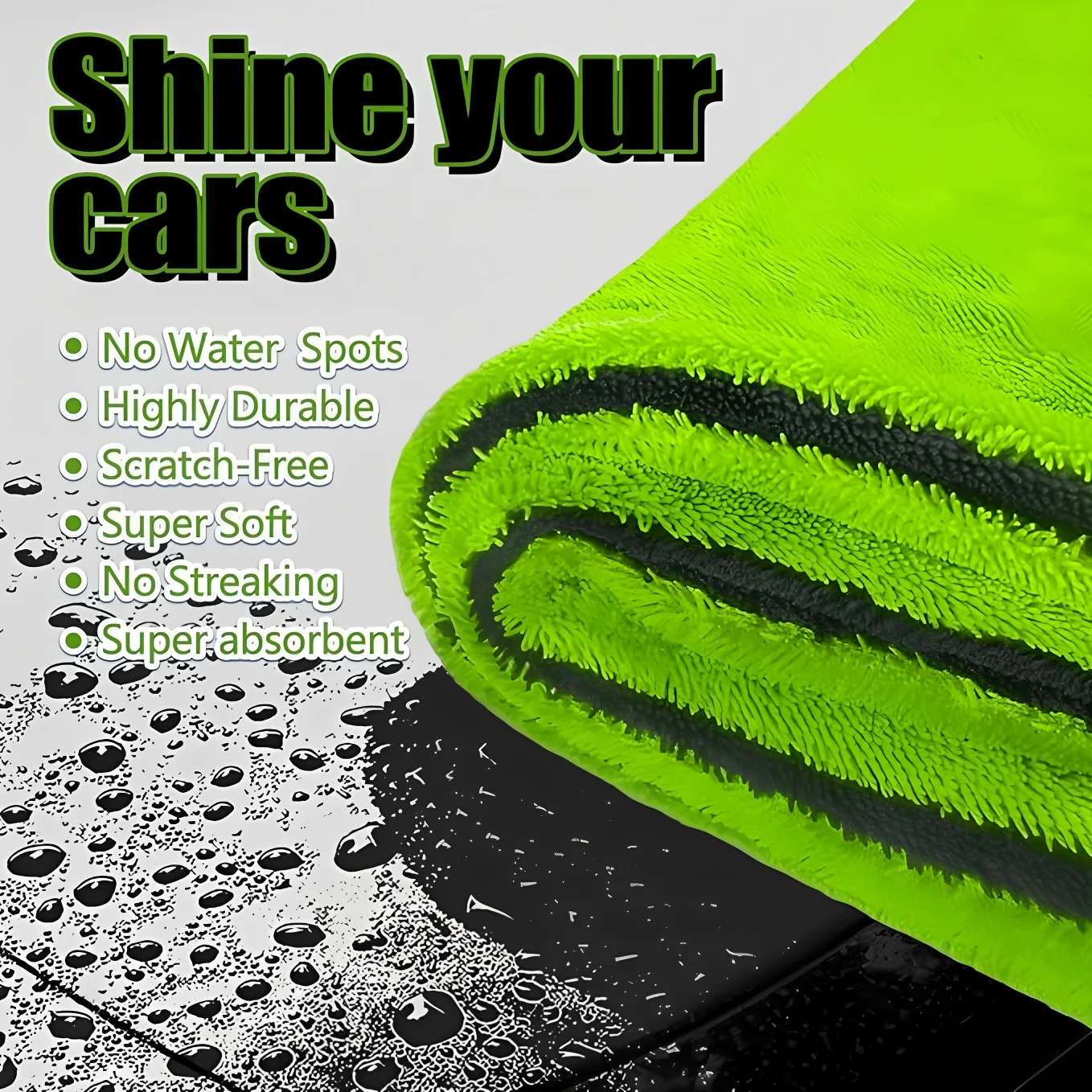 Microfiber Car Wash Towel Large Car Quick Drying Cloth Super Absorbent Car Window Cleaning Towel Thicken Car Detailing Rags thumbnail 4