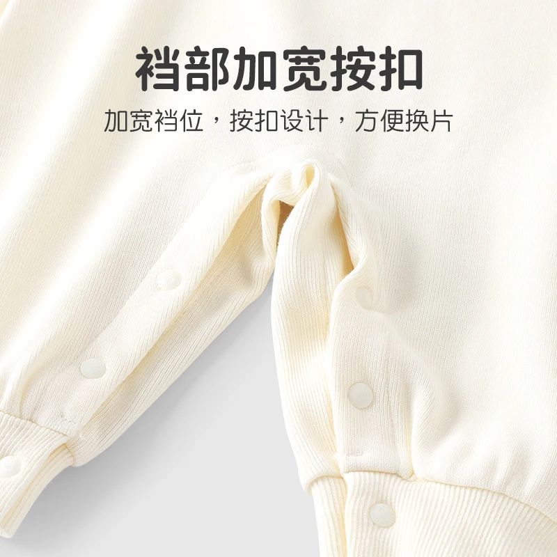【Youqi】Chinese Baby Clothes Autumn Style Long-Sleeve Romper Fake Two-Piece Suspender Jumpsuit Outdoor Wear Crawling Suit thumbnail 3