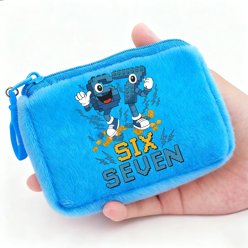 Steal A Brainrot Square Coin Purses Cartoon Game Mini Zipper Wallets Printed Portable Pouches Key Change Storage Bags Kids Gift