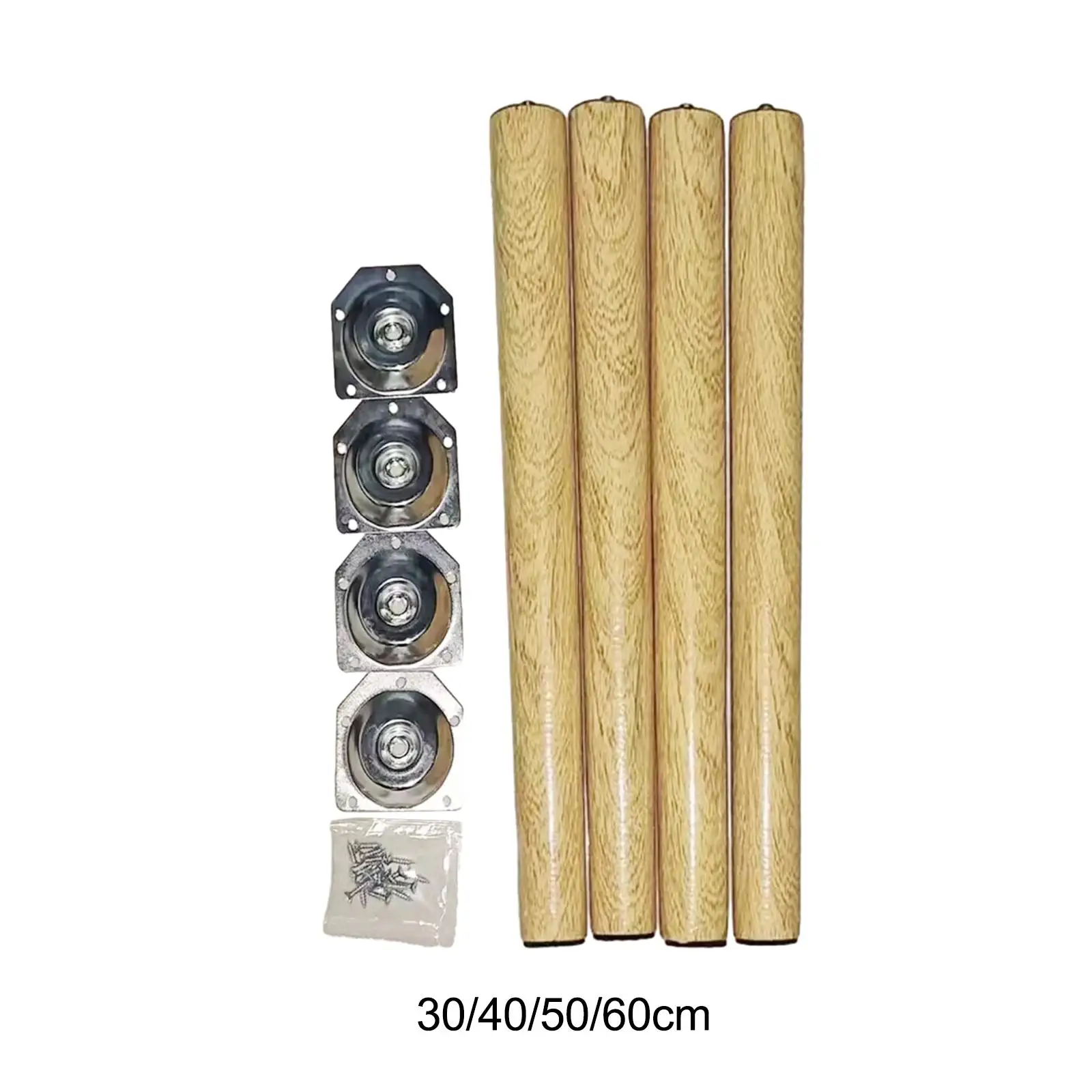 4 Pieces Wooden Furniture Legs Wood Table Legs Tapered Replace Parts Desk Chair Legs for Coffee Table Mini Desk Side Table thumbnail 2